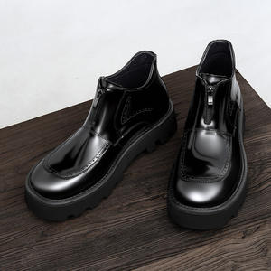 Chaussures décontractées légères avec semelle absorbant la transpiration et structure flexible, chaussures de tous les jours pour hommes, chaussures en cuir - Product Image 3