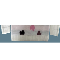 Pull en laine/acrylique pour bébés filles, conception imprimée AOP, effet délavé, ODM/OEM, BD FOB, en stock, délai d'échantillon de 7 jours