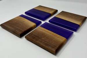 Sous-verres contemporains multicolores en résine époxy pour les détaillants fabriqués en Inde - Product Image 2