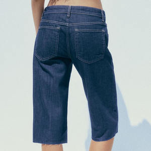 Venta caliente al por mayor de las mujeres de mezclilla corta de moda Casual Slim Fit verano Jeans Sexy Mujer Pantalones cortos de mezclilla pierna recta Jean corto - Product Image 2