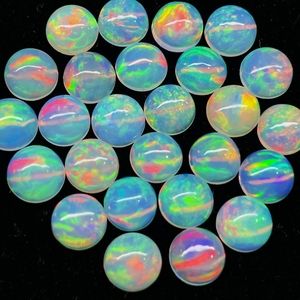 โอปอลเอธิโอเปียนทรงกลมทรงหลังเบี้ยสำหรับทำเครื่องประดับขนาด9มม. - Product Image 1