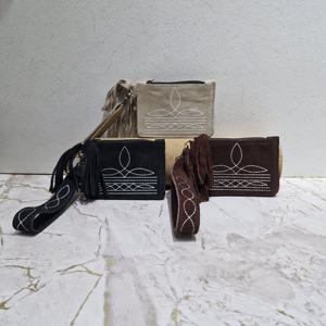 กระเป๋าคลัทช์ลำลองหรูหราแบรนด์เนมทุกเพศ100% หนังแท้ความจุขนาดใหญ่สายรัดข้อมือยาวซิปกันขโมย - Product Image 2