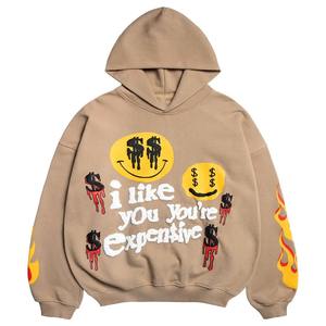 Nouveau sweat à capuche pull-over à impression bouffante en coton de conception classique sweats à capuche imprimés bouffants surdimensionnés avec logo personnalisé - Product Image 6