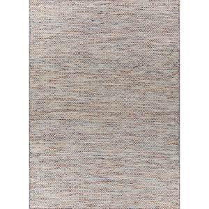 พรมขนสัตว์และใยวิสโคสสีน้ำเงินแบบทอเรียบ รุ่น ADWV-13047 ลายแบบนามธรรม สำหรับใช้ในบ้าน - Product Image 1