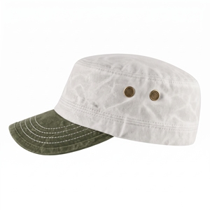 White Olive <b>Green</b> Flat Brim Cap Unisex Cotton Casual <b>Hat</b> Wholesale Custom Logo High Quality OEM ODM Low MOQ Adjustable Closure - Product Image 2