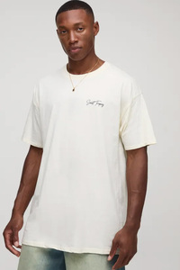 2025 surdimensionné hommes pour T-Shirt imprimé bouffant 100% coton 240GSM personnalisé Premium couture qualité Streetwear - Product Image 3