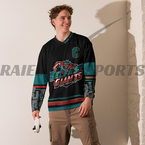 2025 Factory Wholesale Custom Printed Breathable Eco-Friendly Ice Hockey Uniform Set Premium Quality Customized Design Team <b>Name</b> - Product Image 1