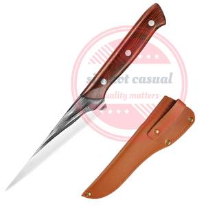 Cuchillos de pescado para cortar huesos de cocina, cuchillo para deshuesar hecho a mano de alta calidad con mango de madera - Product Image 3