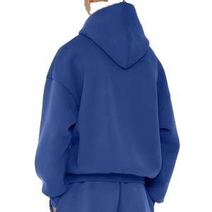 Sweat à capuche pour hommes surdimensionné de qualité supérieure Essentials Boxy Fit Streetwear Heavyveight Thick Fleece Cotton 400 Gsm Hoodies - Product Image 3