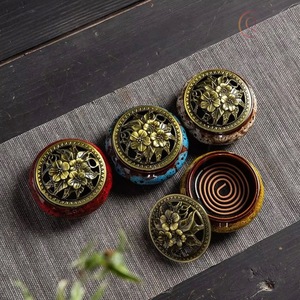Colorful Brass Incense <b>Bakhoor</b> <b>Burner</b> and Holder with Customized Color and Size for Religious and Festive Use Aroma Therapy - Product Image 1