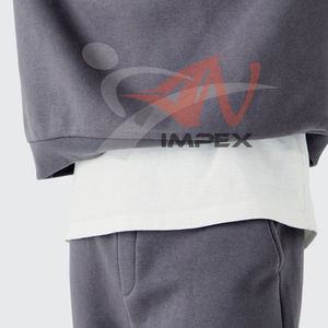 Ensemble survêtement pour homme avec logo personnalisé, en molleton français lourd, imprimé en 3D, pantalon de survêtement évasé et sweat-shirt à capuche, survêtements pour homme - Product Image 5