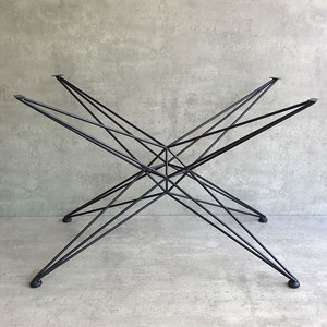 Pieds de meubles en métal industriel pour tables à manger de 140 à 160 cm, design luxueux et robuste, approuvé pour les hôpitaux et les hôtels - Product Image 3