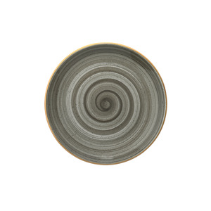 Bonna Space Gourmet 25 cm Porcelain Flat <b>Plate</b>-Premium Serving <b>Plate</b> with Modern <b>Ringed</b> Pattern for Parties - Product Image 1