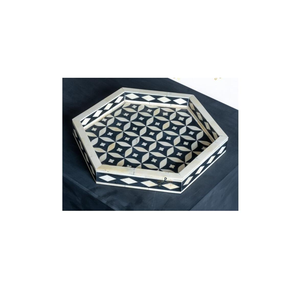 Bandeja con incrustaciones de hueso de aspecto elegante para el hogar, decoración de mesa de boda, bandeja para servir comida, bandeja con incrustaciones de hueso antiguo, mejor precio, diseño único - Product Image 2
