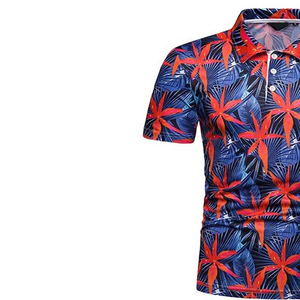 Polo en coton personnalisé de grande taille pour hommes, tissu tricoté de haute qualité, impression par sublimation en couleur - Product Image 3