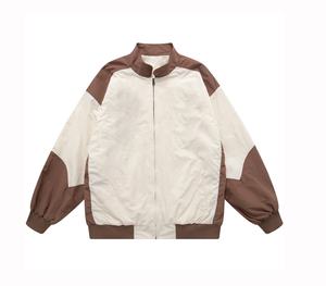 Veste coupe-vent décontractée pour homme de haute qualité 100% - Coupe ajustée - Couleur unie - Col montant - Épaisseur fine contrastée - Product Image 1