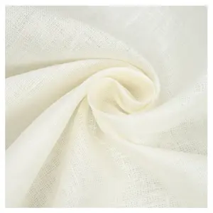 Rollo de tela tejida de lino orgánico GSM 210 de alta calidad para ropa impresa transpirable Vestido de alto rendimiento para tapicería lisa - Product Image 1