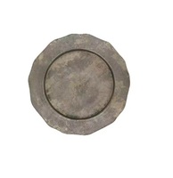 Assiette de présentation rustique en métal galvanisé Fournitures pour événements Décoration intérieure Plat de service Gâteau Cookie Fruits Assiettes décoratives