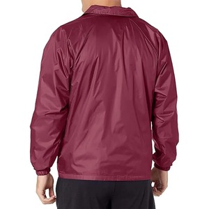 Chaqueta cortavientos para hombre con logotipo personalizado de fabricación, chaqueta de entrenador con cuello para hombre - Product Image 2