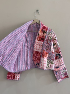 Chaqueta Tradicional India de Algodón con Estampado Floral, Chaqueta Reversible para Mujer, Regalo para Ella - Product Image 5