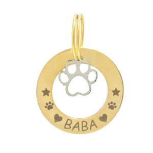 Étiquette en métal personnalisée en laiton pour chien et chat Étiquettes d'impression de découpe écologiques avec surface en relief - Product Image 6