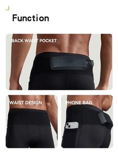 Pantalones cortos ajustados para correr y entrenamiento atlético para hombre, pantalones cortos de compresión para gimnasio con logotipo personalizado con bolsillos de malla para hombre, pantalones cortos DDP, envío - Product Image 5