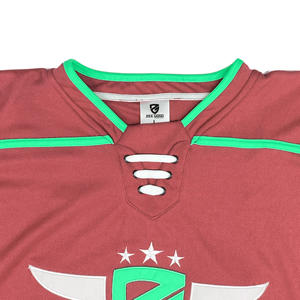 Venta al por mayor de diseño personalizado sublimado de impresión en blanco de hockey sobre hielo Jersey cosido bordado camiseta de fútbol - Product Image 3