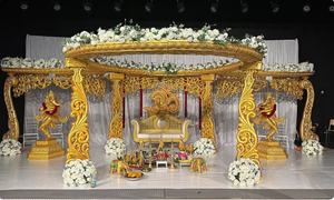 Diseñador de tendencias Wedding Dev Pillars Mandap Fiji Decoraciones de boda del sur de la India Mandap Set Best Designs Wedding Mandaps USA - Product Image 3