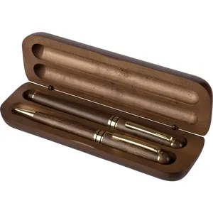 Set da Scrittura Personalizzato Adelina in Noce, Elegante Regalo Aziendale - Product Image 1