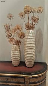 Jardinera redonda de hierro y caña para decoración de jardín y jardinera de mimbre y algas marinas de color natural - Product Image 5