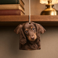 Ornement mural personnalisé en céramique avec portrait d'animal de compagnie, pièce décorative imprimée claire, pendentif de collection pour affichage mural à la maison