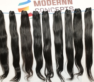 100% vente en gros droite aucun enchevêtrement brut non traité indien Super Double dessiné vierge Extensions de cheveux humains - Product Image 5
