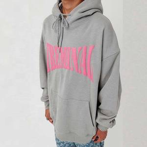 Sudadera con Capucha de Alta Calidad para Hombre, Tejida a Crochet con Letras, Otoño, 400g, 100% Algodón, Forrada, Talla Grande, Personalizada - Product Image 3