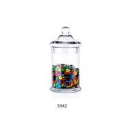 Pots d'apothicaire en verre avec couvercles pour buffet à bonbons Pots en forme de cœur pour la Saint-Valentin Fête de mariage Bar à bonbons pour la cuisine
