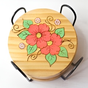 Premium Modern Round Shape Wooden <b>Coaster</b> for Home Hotel Office Use Item Best Quality Serving <b>Drinks</b> <b>Coaster</b> - Product Image 5