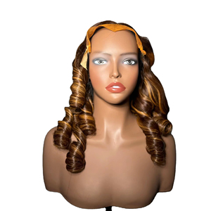 Anhhair วิกผมมนุษย์มีความหนาแน่น250% สูงวิกผมมนุษย์แบบเด้งดึ๋งทำจากเวียดนามไม่มีกาวโปร่งใสขนาดเล็ก - Product Image 1