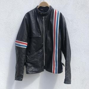 เสื้อแจ็กเก็ตหนังวัวฟอก100% สำหรับผู้ชาย, เสื้อแจ็กเก็ตหนังสำหรับขี่มอเตอร์ไซค์ปกตั้งฤดูหนาวเนื้อผ้าแคนวาส - Product Image 2