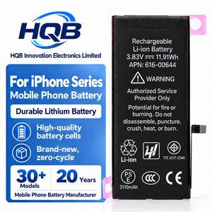 Batería de Repuesto para Teléfono Móvil OEM de Fábrica al por Mayor para iPhone 6 7 8 X XS XR 11 12 13 14 15 16 17 18 Pro Max, Piezas de Reparación - Product Image 1