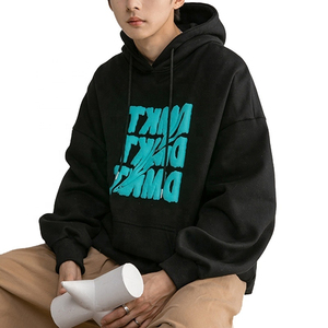 Custom Logo DTG Embroidery Hoodies <b>Thick</b> <b>Fleece</b> Cotton Anti-Shrink Long French Terry 3D Puff Printing Design Winter ODM Fabric - Product Image 2