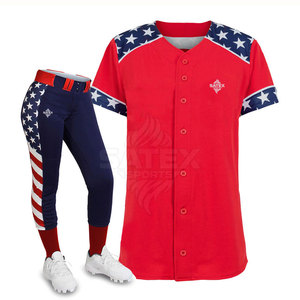 Uniforme de softball respirant sur mesure, 100% polyester, haute qualité, service OEM, à vendre - Product Image 4