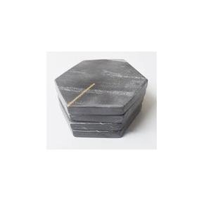 Precio asequible 100% Posavasos de mármol con borde de latón Lujo de calidad superior Venta al por mayor Posavasos de mármol Uso de artículos de Mesa para el hogar - Product Image 3