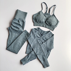 Fitness Sets Women's Seamless Yoga Jumpsuit-Strapless Crew Neck Sleeveless Full-Length Spandex/Polyester Solid Color Gym Sports - Product Image 2