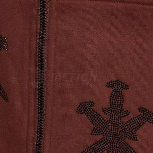 Algodón hecho gran oferta diseño personalizado hombres básicos sudaderas con capucha de diamantes de imitación de alta calidad último diseño básico sudaderas con capucha de diamantes de imitación para hombres - Product Image 6