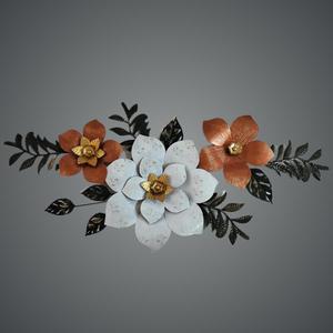 ศิลปะติดผนังโลหะลายดอกไม้แบบใหม่ศิลปะติดผนังแบบหรูหราสำหรับตกแต่งบ้านห้องนอนห้องนั่งเล่นโรงแรมออฟฟิศ - Product Image 4