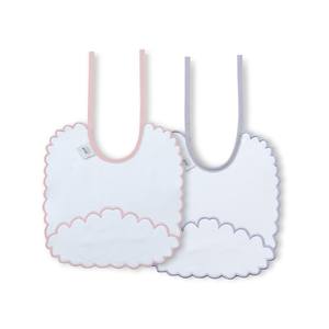 Juego de Baberos de Tela 100% Algodón, Paquete de 2 Unidades en Gris y Rosa para Edades de 0 a 12 Meses - Product Image 1