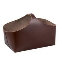 Panier de rangement en cuir écologique multi-usages avec poignées, grand panier cadeau de Noël pour la maison, la salle de sport et les pique-niques