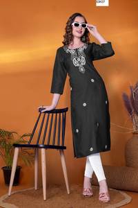 ROPA ETHENIC NUEVO DISEÑO KURTA DE MODA KURTA PARA MUJER OFICINA Y COLLAGE CHICA ESPECIALMENTE - Product Image 4