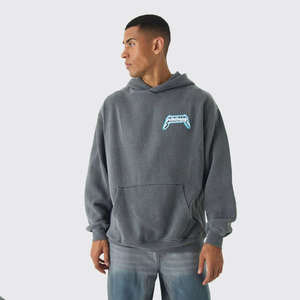 Unisex Heavyweight 630G 100% algodón de alta calidad lavado ácido chándales personalizado impreso jersey de gran tamaño para invierno transpirable - Product Image 1