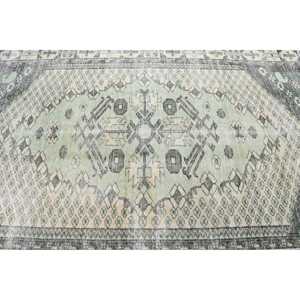 พรมวินเทจขนาด 5.3x9.1 ฟุต, พรม, พรมสีเขียวสไตล์ตะวันตกเฉียงใต้ทำจากขนสัตว์ - Product Image 5