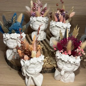 Set <span class=keywords><strong>de</strong></span> 2 Piezas <span class=keywords><strong>de</strong></span> Moldes <span class=keywords><strong>de</strong></span> Silicona <span class=keywords><strong>de</strong></span> Jarrón <span class=keywords><strong>de</strong></span> Niña Pequeña DIY para <span class=keywords><strong>Maceta</strong></span> <span class=keywords><strong>de</strong></span> Plantas Suculentas, Jarrón <span class=keywords><strong>de</strong></span> Concreto y Cemento, Molde <span class=keywords><strong>de</strong></span> Yeso - Product Image 1